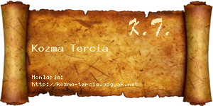 Kozma Tercia névjegykártya
